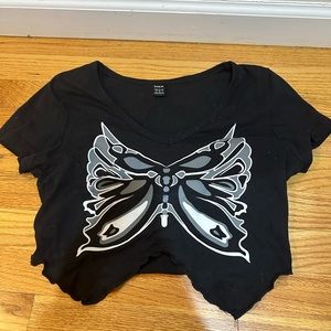 SHEIN butterfly top